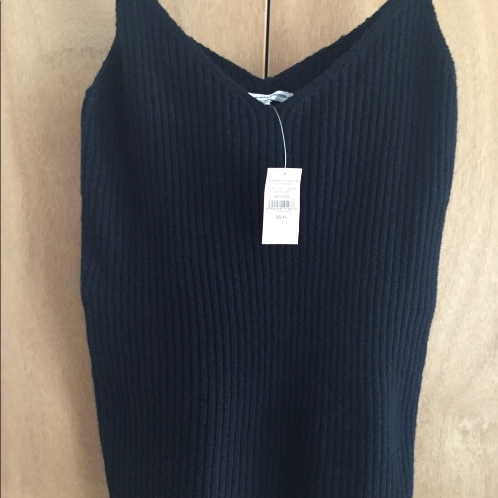 NWT American Eagle Knit Black Tank Top XL